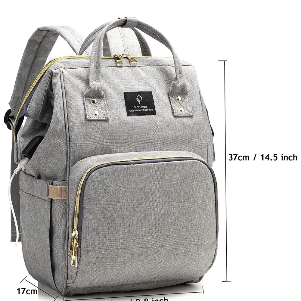 Grey Diaper Backpack